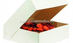 KUTIJA ZA SLASTICE, bijela, dimenzija 300x300x100mm KUTIJA ZA SLASTICE, bijela, dimenzija 300x300x100mm